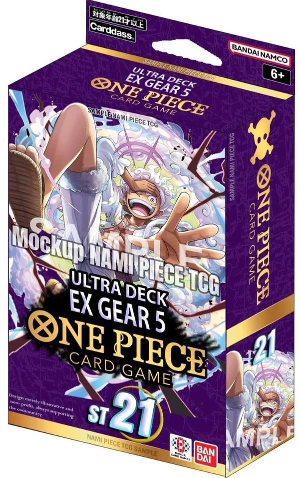 One Piece TCG Starter Deck EX: Gear 5 - 51 Cards With Sleeves & Bonus Pack