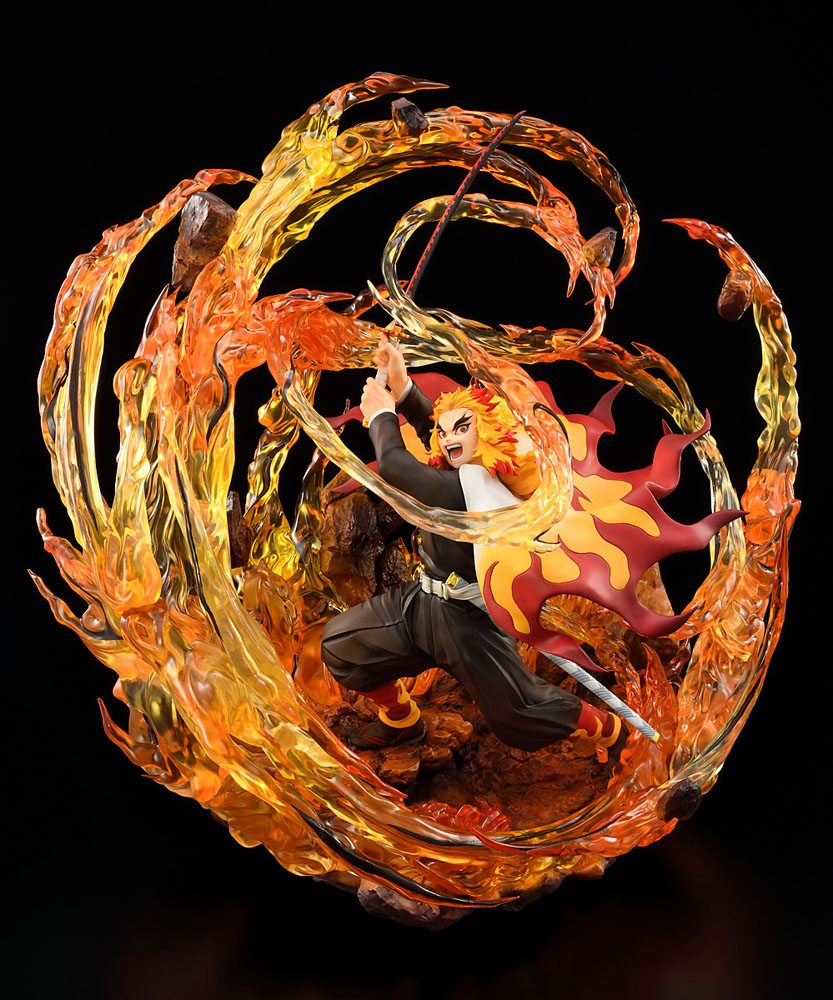 Demon Slayer: Kimetsu no Yaiba - Statue 1/8 - Kyojuro Rengoku DX Ver. 35 cm - Beschädigte Verpackung