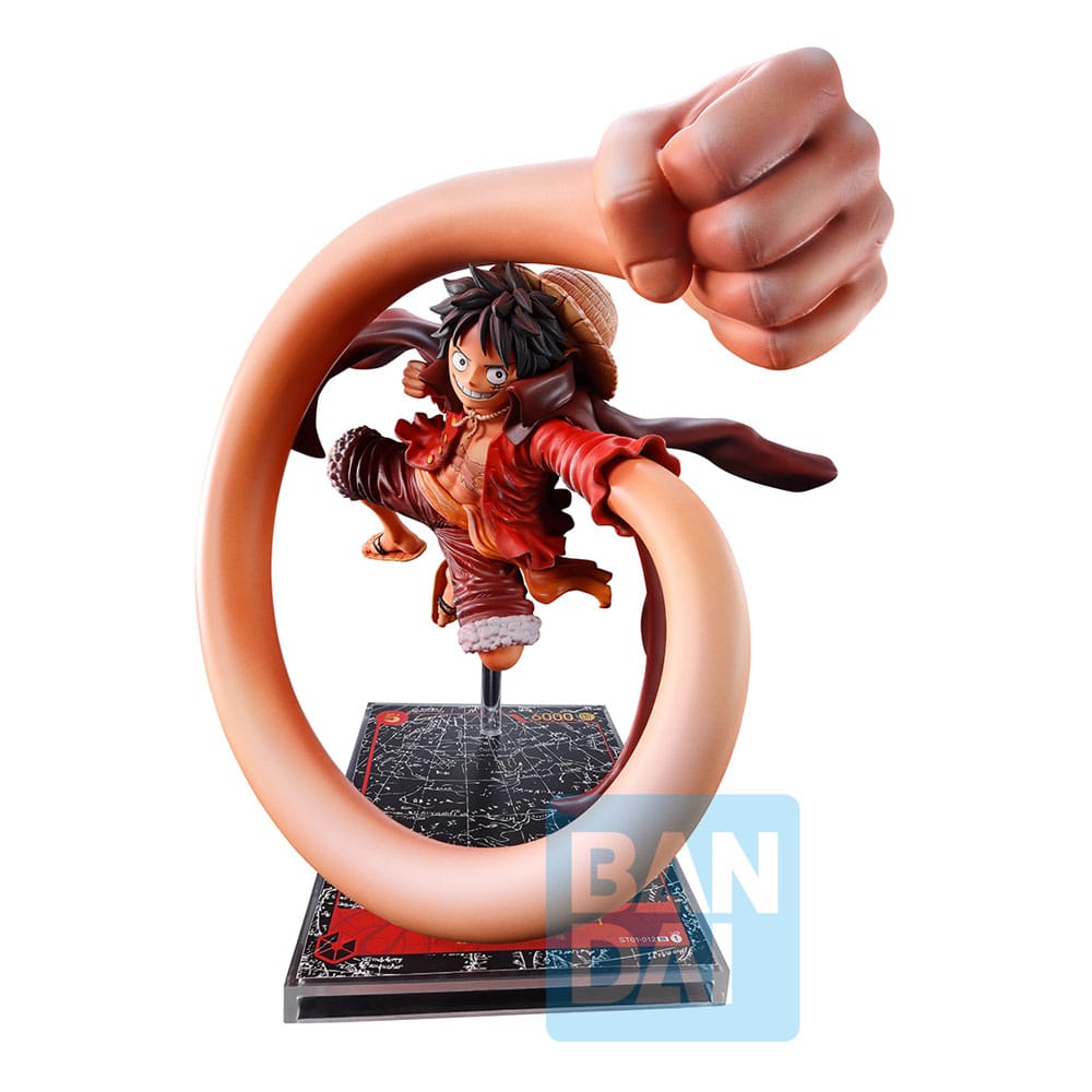 One Piece Card Game Ichibansho PVC Statue Monkey D. Luffy Signature Oda